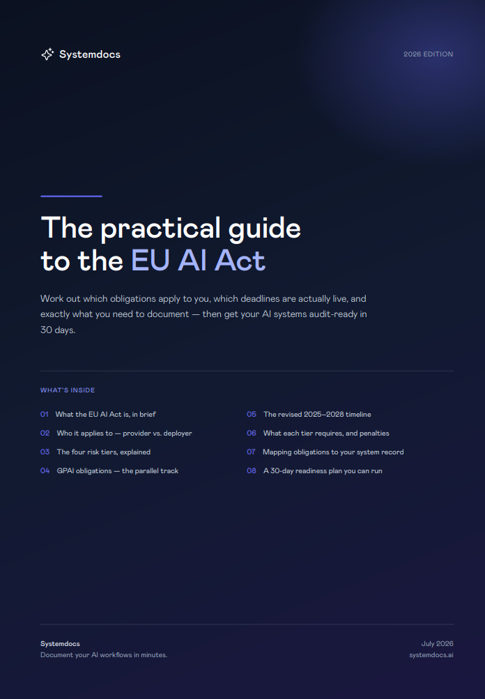 Cover of the practical guide to the EU AI Act