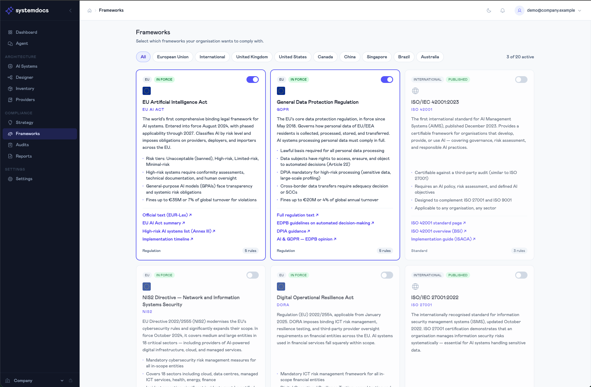 Frameworks & Regulations